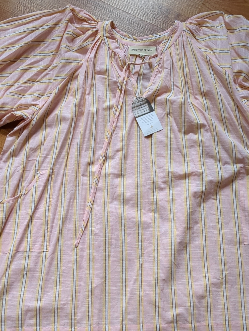 Daughters Of India Poet Mini Dress ~ Pink Sorbet - Picture 8 of 14